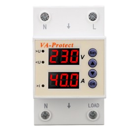 AC220V Over Under Voltage Protector Self Recovery Adjustable Home Leakage Protection Circuit Breaker 40A