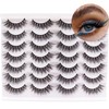 Losha Eyelashes Natural Look Faux Mink Lashes Pack Handmade Wispy