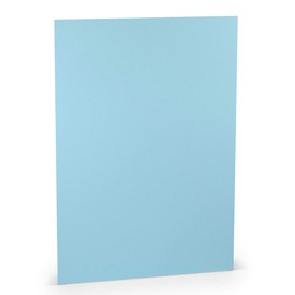 PAPERADO 50 x Letter Paper DIN A4 - Aqua Ribbed Light Blue 100 g/m² - Paper Sheets in 29.7 x 21 cm for Crafts and Printing