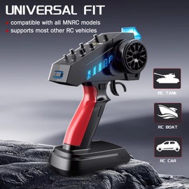 MN-89K 2.4Ghz Remote Controller Transmitter with 6CH RC Receiver for 1/8 1/10 1/16 1/32 RC Car RC Boat and Plane Hobby Toys DIY