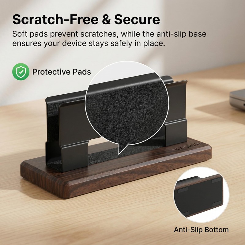 cowinational Vertical Laptop Stand for Desk - Adjustable Laptop Holder