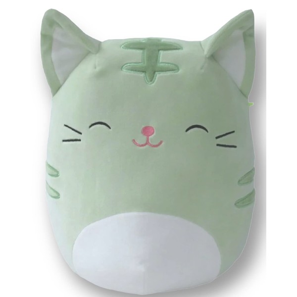 Squishmallows 7 Inch Mint Green Tabby Cat Plush Chase -