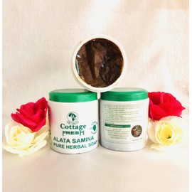 GETADD | Cottage Fresh Ghana | Alata Samina Pure Herbal Soap | Handmade Organic African Black Soap | Imported from Ghana | 19.4 oz. | 550 grams (Lemon Fresh, Green Top)