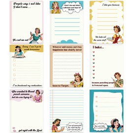 Lovarywow Funny Sticky Notes Gifts - 9 Pack Funny Sticky Notes for Work 3x4 Inch, Sarcastic Post Memo Pads Work Gag Gifts for Coworkers, Self-Stick Notepads Office Study Supplies (450 Sheets)