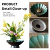 WEOPYCJ Japanese Ikebana, Lotus Shaped Ceramic Bowl Vase, Flower Arranging