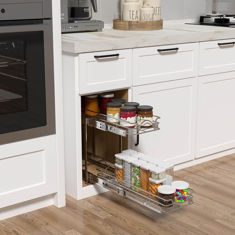 OCG 2 Tier Pull Out Cabinet Organizer (12.5" W x