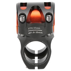 CANSUCC 31.8/35mm Bike Handle Stem Riser Short Handle Stem Aluminum Bike Handlebar StemS35 Black