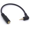 PIIHUSW 90 Deg Angle 2.5mm Male to Female Cable Headphone