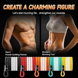 Fitness Bands Resistance Bands Set with 5 Levels Fitness Bands for Men and Women Strength Training, Pilates Strength Training, Stretching, Yoga, Pull-Ups, Robust Protective Case to Protect Against