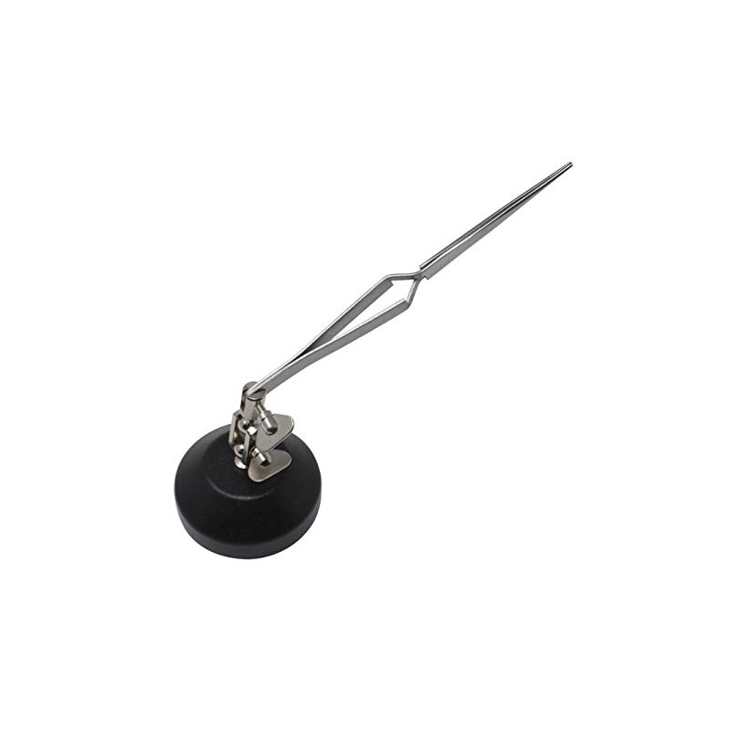 Helping Third Hand Base with Cross-Locking Tweezers Adjustable Vise for