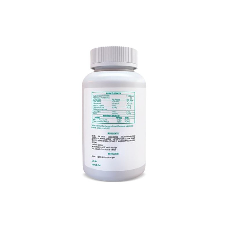 Multi Simbioticos probioticos y prebioticos 30 Cápsulas de 500 mg