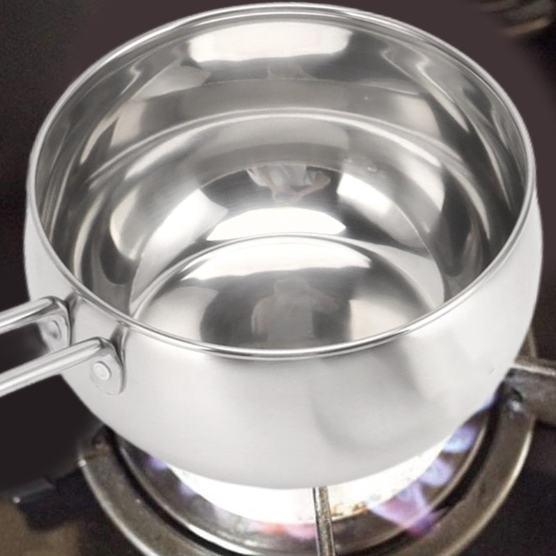 Milk Warmer Pot Stainless Steel Thick Composite Bottom Even Heating