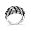 925 Sterling Silver UK Hallmarked White Gold Plated Diamonds Black