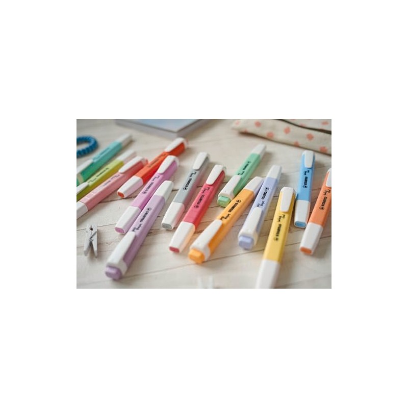 STABILO Highlighter Swing Cool Pastel - Paquete de 10 -