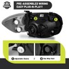ROADEAL Headlights W/Bulbs for 2005 2006 Tundra Double Cab SR5/Limited(NOT