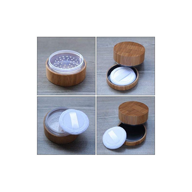 Frienda 2 Pack 30 ml Empty Powder Case Bamboo Cosmetic