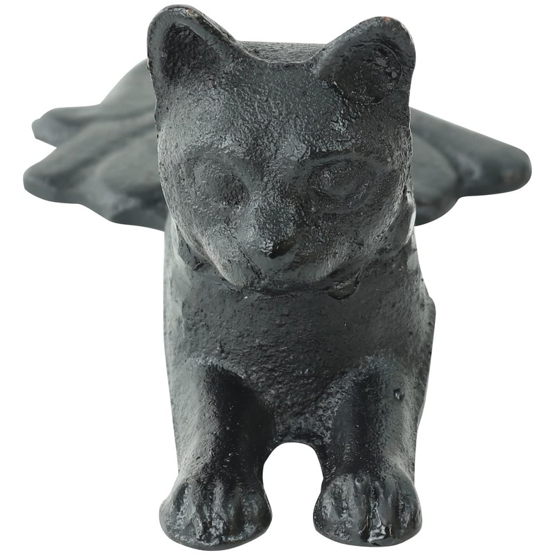 Woodside Heavy Duty Cast Iron Decorative Cat Door Wedge Stop,