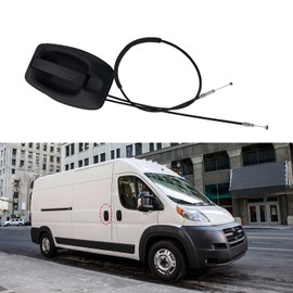 Bledtax 5RK14JXWAB Sliding Door Handle with Cable,Compatible with Promaster 2014-2018 1500 2500 3500 Right Passenger Side (Black)