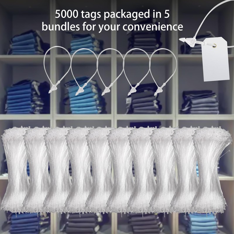 Perco 7 Inch Clear Transparent Hang Tag Snap Lock Pins