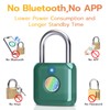 Pothunder Fingerprint Padlock, Smart Metal Keyless Fingerprint Lock, Waterproof, USB