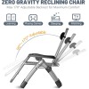 H&ZT Adjustable Chair Folding Lounge Chair Reclining Patio Chairs with
