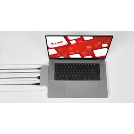 LMP USB-C Compact Dock 2-4K 6-Port USB-C Dock, Ideal for MacBook Air/Pro M1/M2 - Space Grey