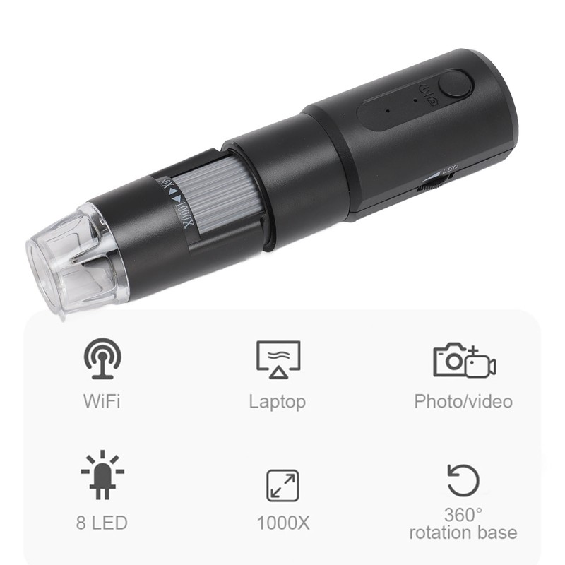 Wireless Digital Microscope 50X to 1000X Magnification 640X480P Resolution WiFi