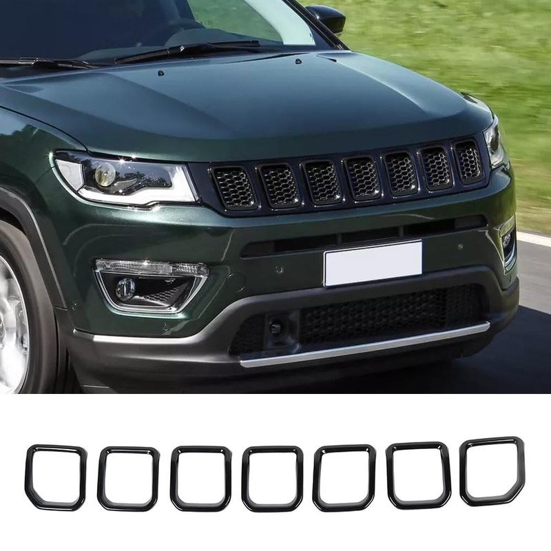Auto Front Grille Inserts Guard Ring Decorative Trim,Fit forJee-p Compass