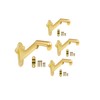 QCAA HandRail Brackets, 3", Zinc Die Cast, Champagne Brass, 4