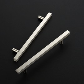 Ravinte 5 Pack 8-13/16" Square Cabinet Pulls Brushed Nickel Stainless Steel Kitchen Cupboard Dresser Handles Cabinet Handles 8-13/16" Length, 6-3/10" Hole Center