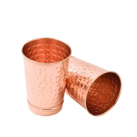 2activelive-Immunity Booster Copper Tumbler Set of 2, Hammered Pure Copper Tumblers Set of 2,Traveler's Copper Cups