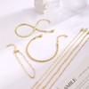 CAROVO Gold Bracelets for Women Trendy Dainty 14K Gold Plated