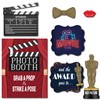 Hollywood Photo Booth Props - 41-pc Photobooth Kit with 8