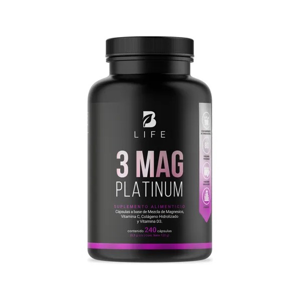 Mezcla De Magnesios De 240 Cápsulas 3 Mag Blend Platinum