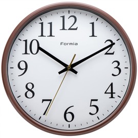 Hodogaya Electronics Sales Wall Clock, 12.6 inches (32 cm), Silent, Continuous Second Hand, Brown