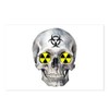 CafePress Scary Biohazard Radioactive Skull Anti Nuclear Postcards (Package of