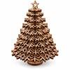 Christmas Tree, Wooden 3D Snowflake Tabletop DIY Paintable Holiday Decor