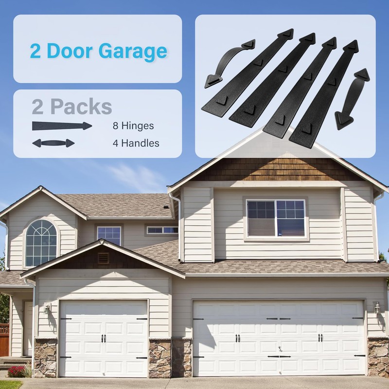 Magnetic Garage Door Hardware,Garage Door Magnetic Decorative Hardware 8 Hinges