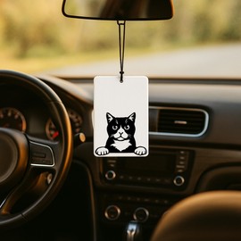 GTYNU Funny Black Cat Car Air Freshener 4 Pcs, Cute Black Cat Gifts Air Freshener Hanging for Cars Books Closet Drawer, Pet Lover Gifts Car Accessories for Women Men