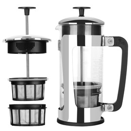 ESPRO P5 French Press Coffee Maker – Patented Double Micro-Filter for Grit Free Brew, Heat-Resistant Thicker Borosilicate Glass Coffee Press – 18 oz