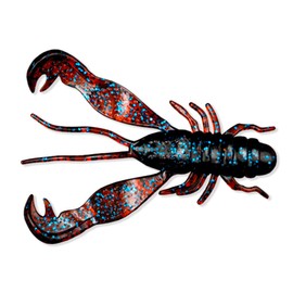 LMAB Finesse Filet Craw 4 cm - crayfish imitation soft plastic lure - fishing for perch, zander, chub and trout Color Motoroil Blue