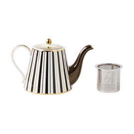 Maxwell & Williams Teas & C's Regency Teapot with Infuser 1lt Black Gift Boxed