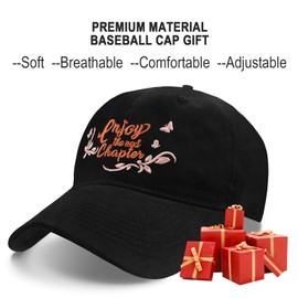 Unique Gift for Retirement Mom, Adjustable Embroidered Retired Gift Baseball Hat, Cute Baseball Cap for Women, Black
