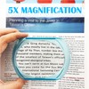 MAGDEPO 5X Desktop Dome Magnifier Paperweight 3 inch Magnifying Glass