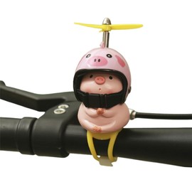 Bicycle Accessory, Handlebar Decoration, Bicycle Ornament, Accessory, Cute, Small, Hood, Duck, Soothing, Easy to Attach to Handle, Convenient to Remove, for Children and Adults (Pink)
