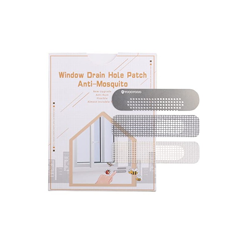 50PCS Window Weep Hole Screen Patch Strong Sticky Waterproof Sun-Resistant