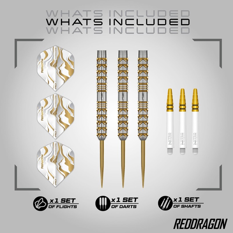 RED DRAGON Darts | Paradym Gold 24g Steel Tip |