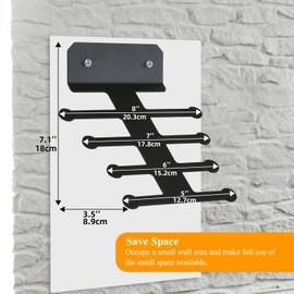 Atsgke Resistance Band Storage Rack, Fitness Band Rack, Equipment Organizer for Pull Up Bands and Jump Ropes, Home Gym Multi-Purpose Organization, Storage Rack for Straps, Foam Rollers, Weight Belts