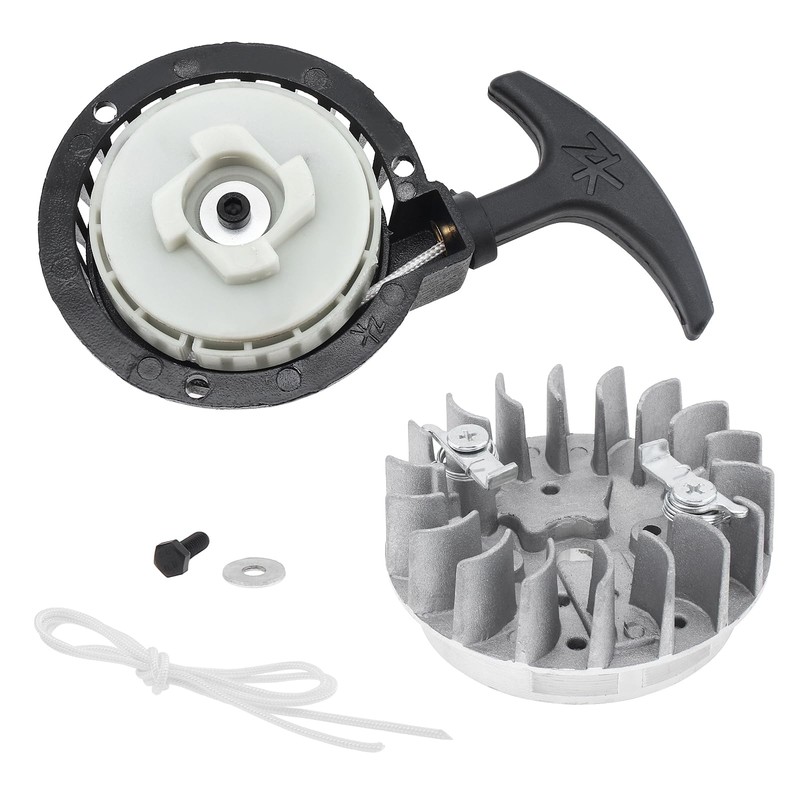 Windance Aluminum Pull Recoil Starter Assembly with Flywheel Replacement for