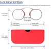 REAVEE 2 Pack Small Armless Reading Glasses for Men Women,